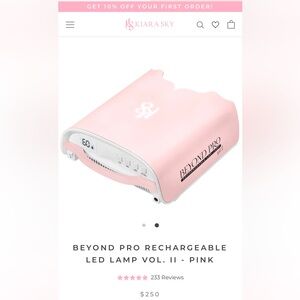 ❌❌ SOLD ❌❌ Kiara Sky Beyond Pro Rechargeable LED Lamp Vol. II - Pink